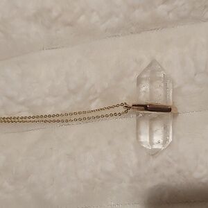 High quality clear quartz dt necklace